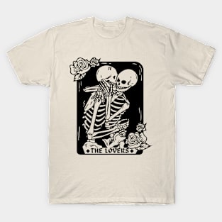 The Lovers Tarot Card Skeletons T-Shirt